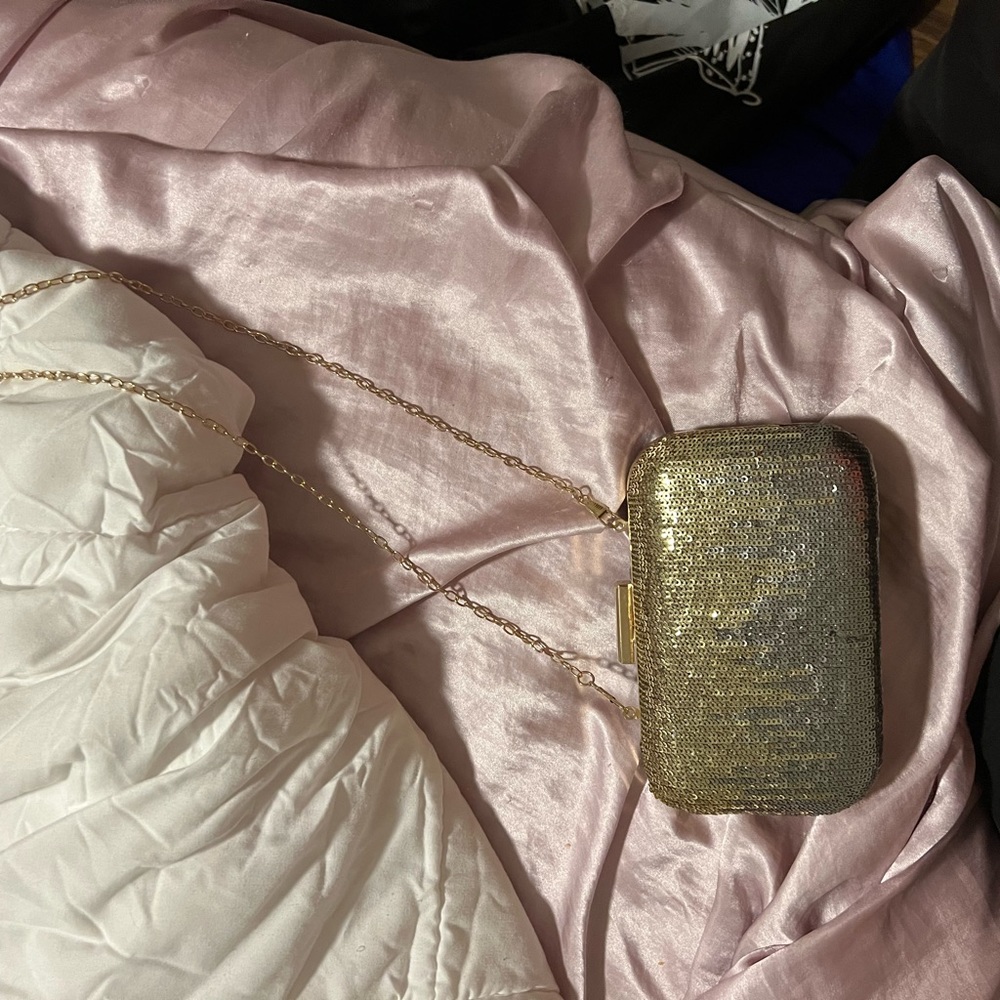 Lulu nyc sparkly gold and silver bag, used once’s for homecoming dance